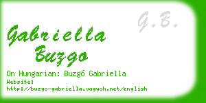 gabriella buzgo business card